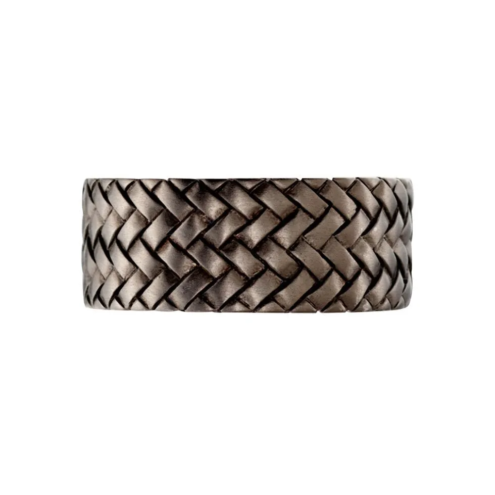 Bague Argent Noir