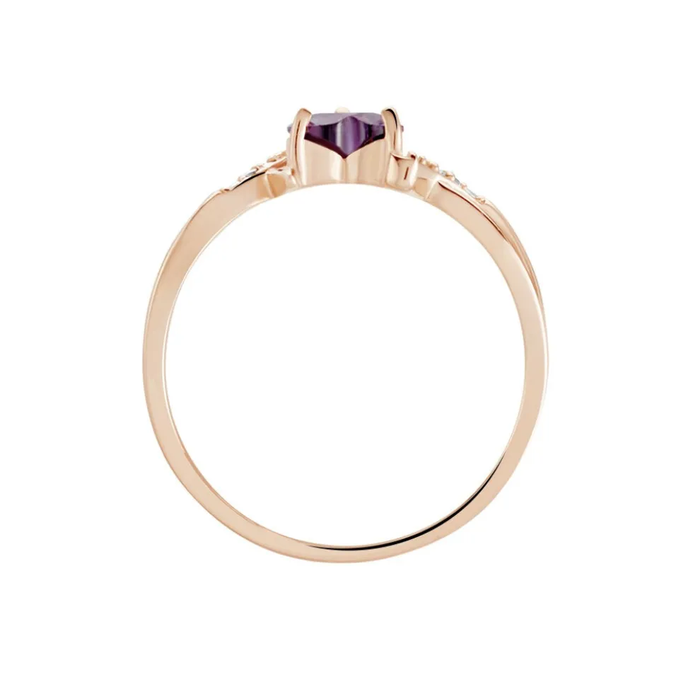 Bague Argent Rose Avalon Oxyde De Zirconium
