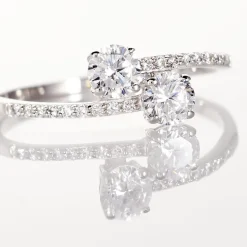 Bague Arista Or Blanc Oxyde De Zirconium