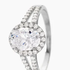 Bague Arjun Or Blanc Oxyde De Zirconium