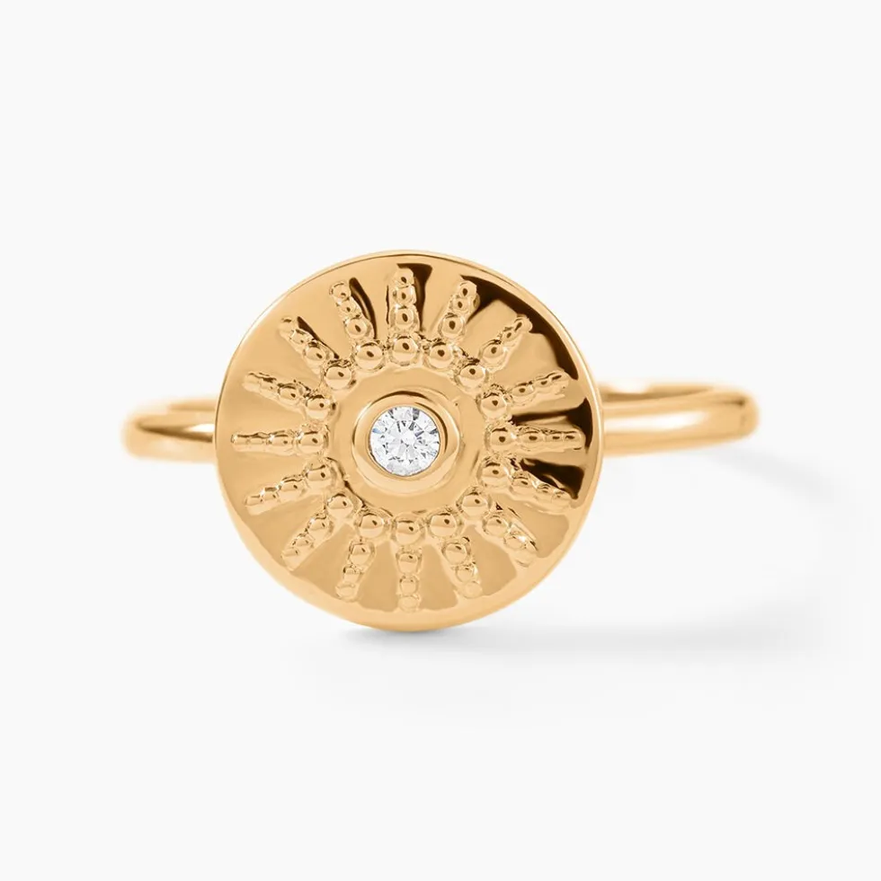 Bague Artea Plaqué Or Jaune Oxyde De Zirconium