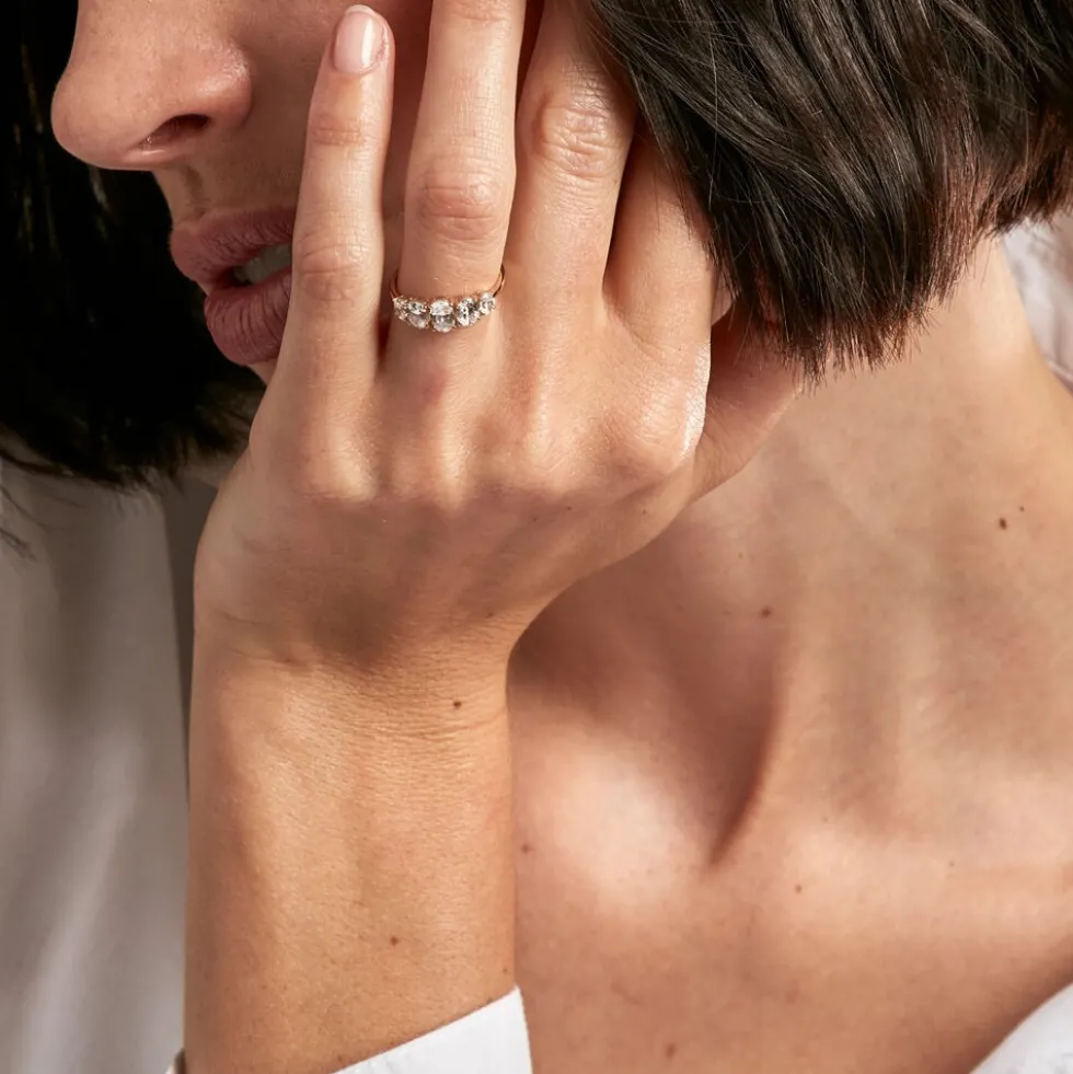 Bague Astarte Or Jaune Oxyde De Zirconium