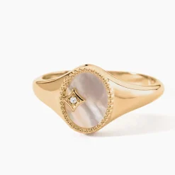 Bague Astria Plaqué Or Jaune Nacre