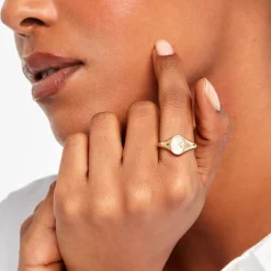 Bague Astria Plaqué Or Jaune Nacre