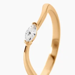 Bague Audeline Plaqué Or Jaune Oxyde De Zirconium