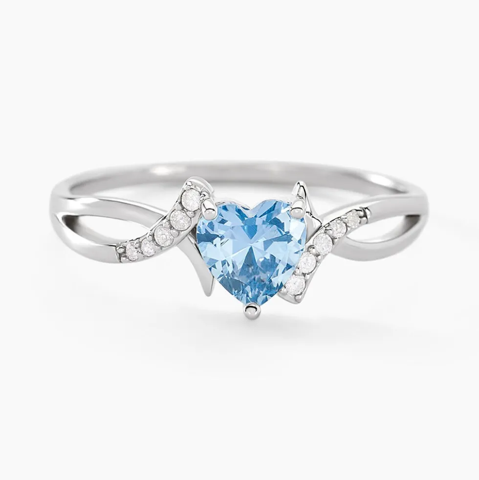 Bague Avalon Argent Blanc Oxyde De Zirconium