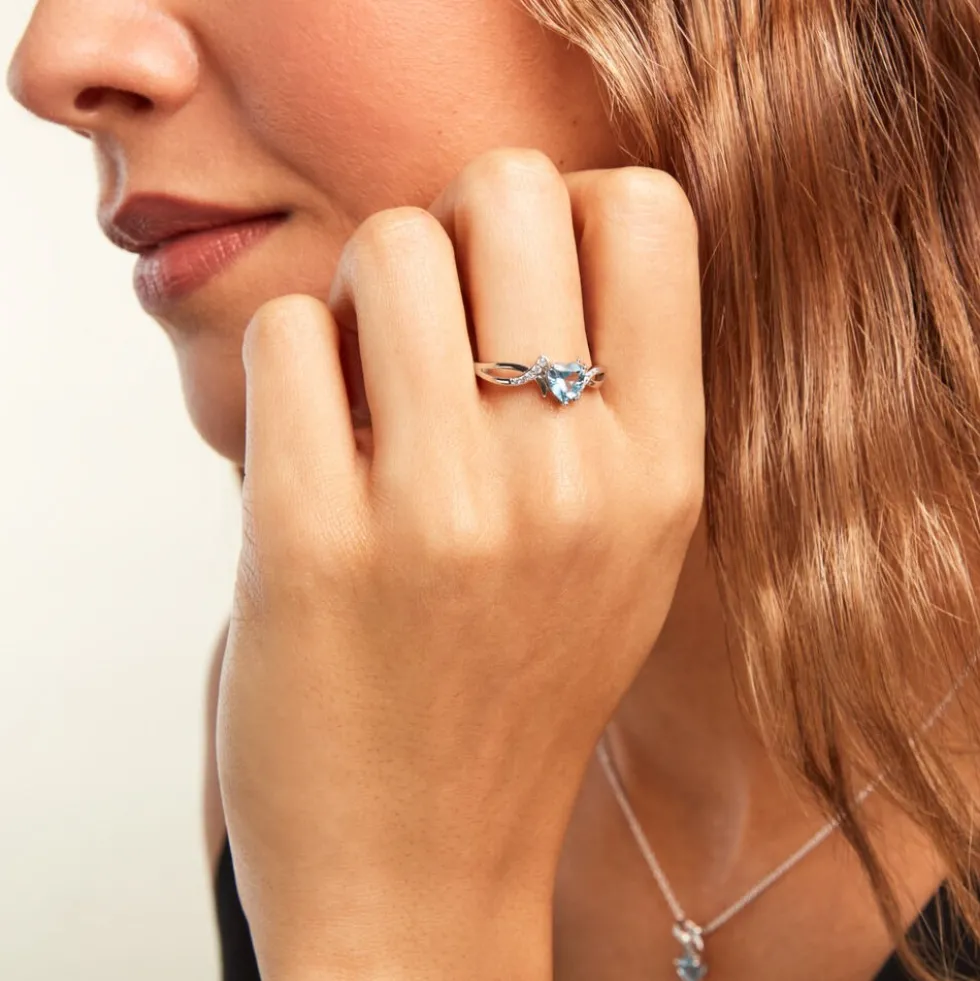 Bague Avalon Argent Blanc Oxyde De Zirconium