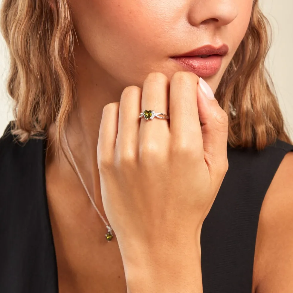Bague Avalon Argent Blanc Oxyde De Zirconium