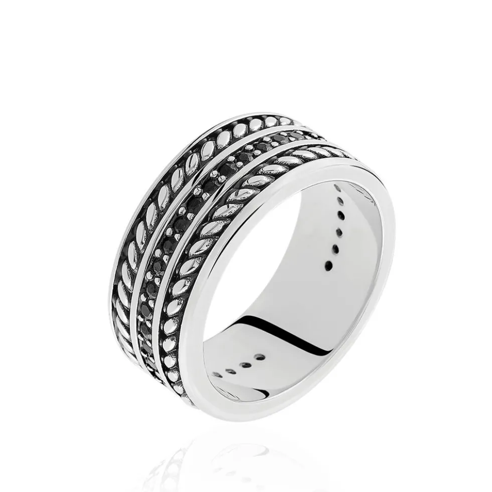 Bague Basile Argent Blanc