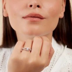 Bague Bernita Argent Blanc Oxyde De Zirconium