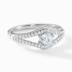 Bague Bernita Argent Blanc Oxyde De Zirconium