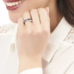 Bague Bethany Argent Blanc Oxyde De Zirconium
