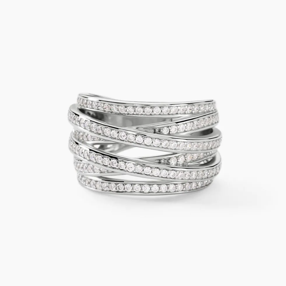 Bague Caledonia Argent Blanc Oxyde De Zirconium
