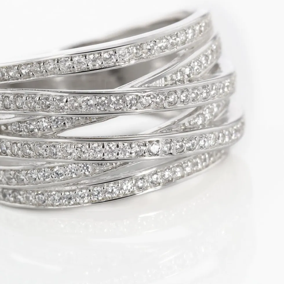 Bague Caledonia Argent Blanc Oxyde De Zirconium