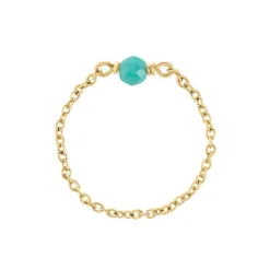 Bague Calliope Plaqué Or Doré Amazonite