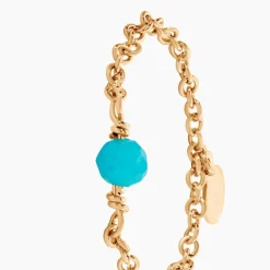 Bague Calliope Plaqué Or Doré Amazonite