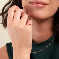 Bague Calliope Plaqué Or Doré Agate