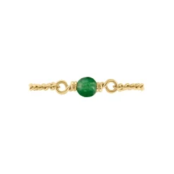 Bague Calliope Plaqué Or Doré Agate