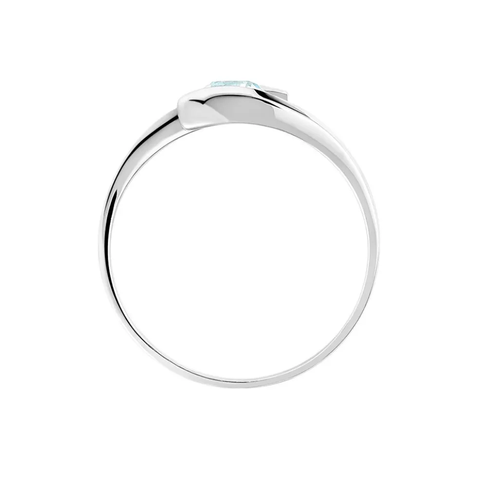 Bague Camilia Or Blanc Topaze