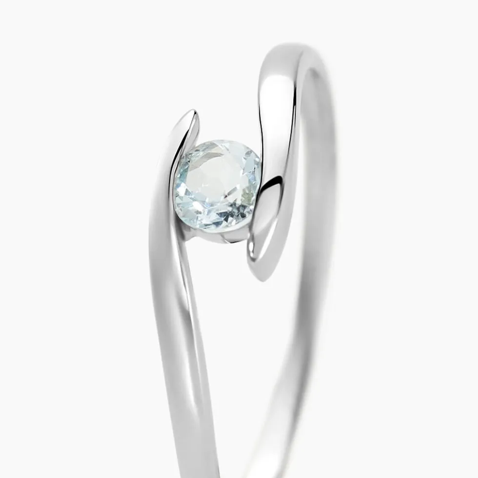 Bague Camilia Or Blanc Topaze