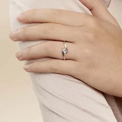 Bague Camilia Or Blanc Topaze