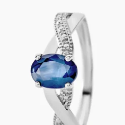 Bague Candice Or Blanc Saphir