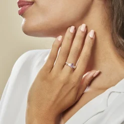 Bague Candice Or Jaune Amethyste