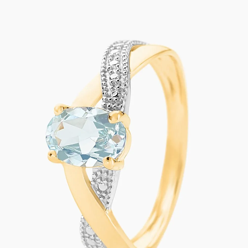 Bague Candice Or Jaune Topaze