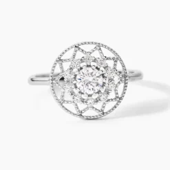 Bague Cassandria Argent Blanc Oxyde De Zirconium