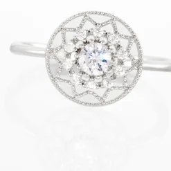 Bague Cassandria Argent Blanc Oxyde De Zirconium