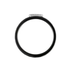 Bague Ceramik Design Argent Blanc Oxyde De Zirconium Et Céramique