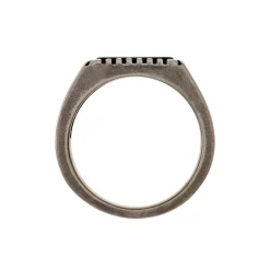 Bague Chevalière Acier Vieillit Haris Agate