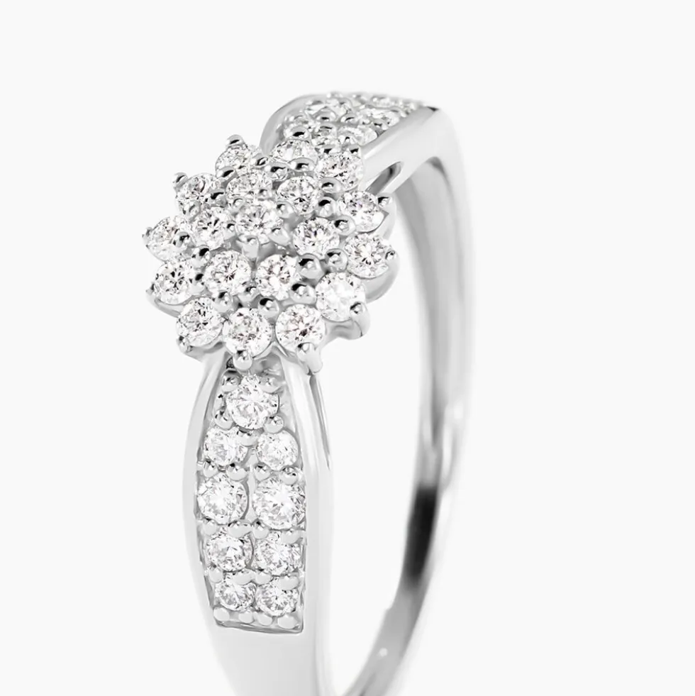 Bague Chouvia Platine Blanc Diamant Synthétique
