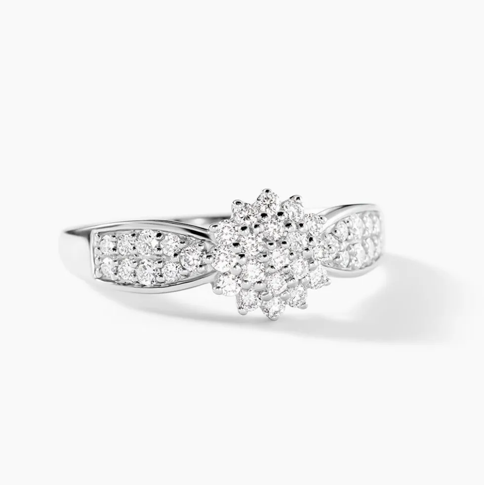 Bague Chouvia Platine Blanc Diamant Synthétique