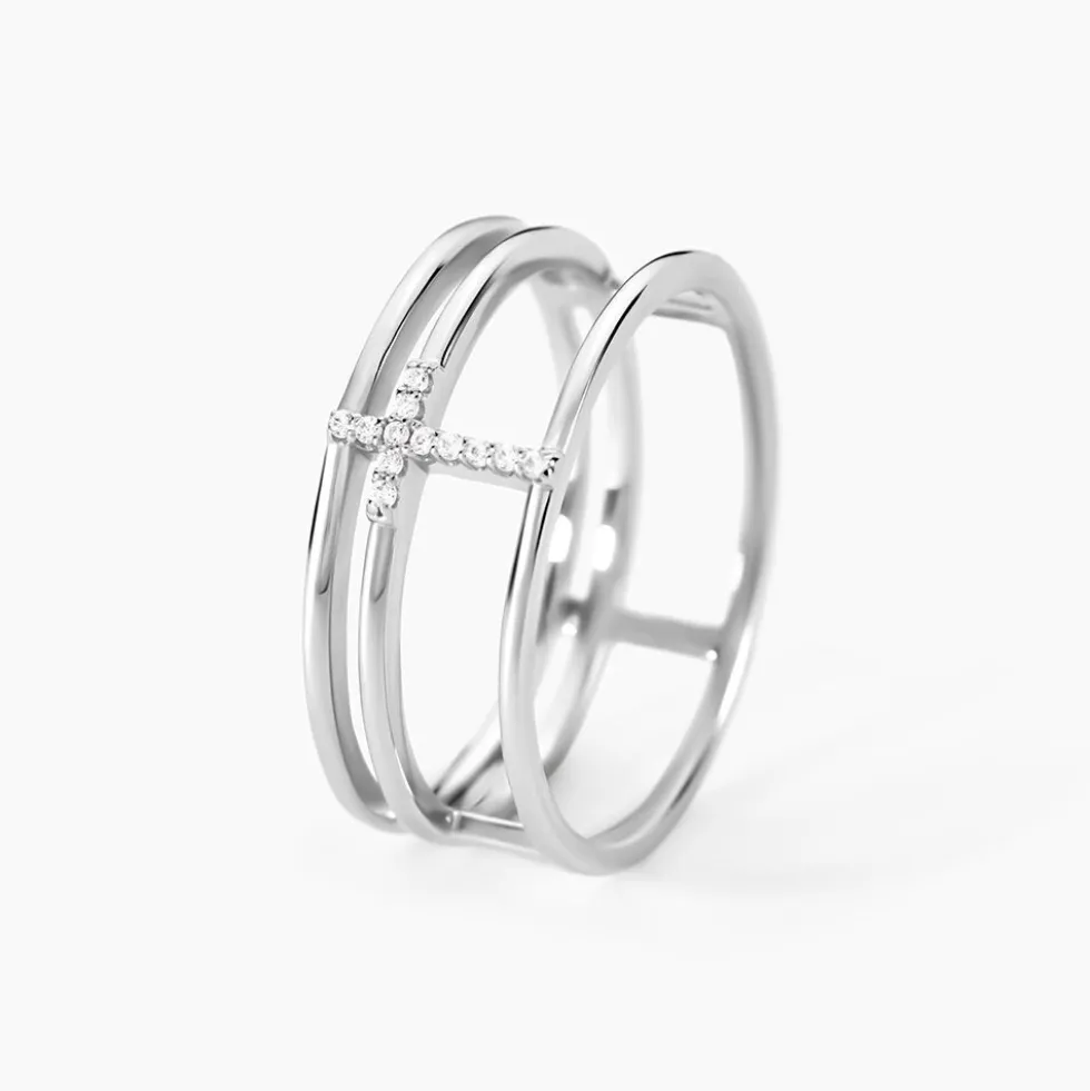 Bague Christie Argent Blanc Oxyde De Zirconium