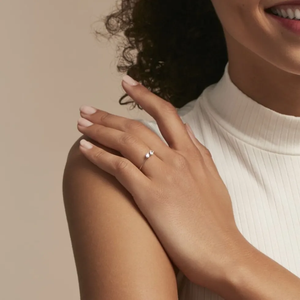 Bague Cinzia Argent Blanc Oxyde De Zirconium
