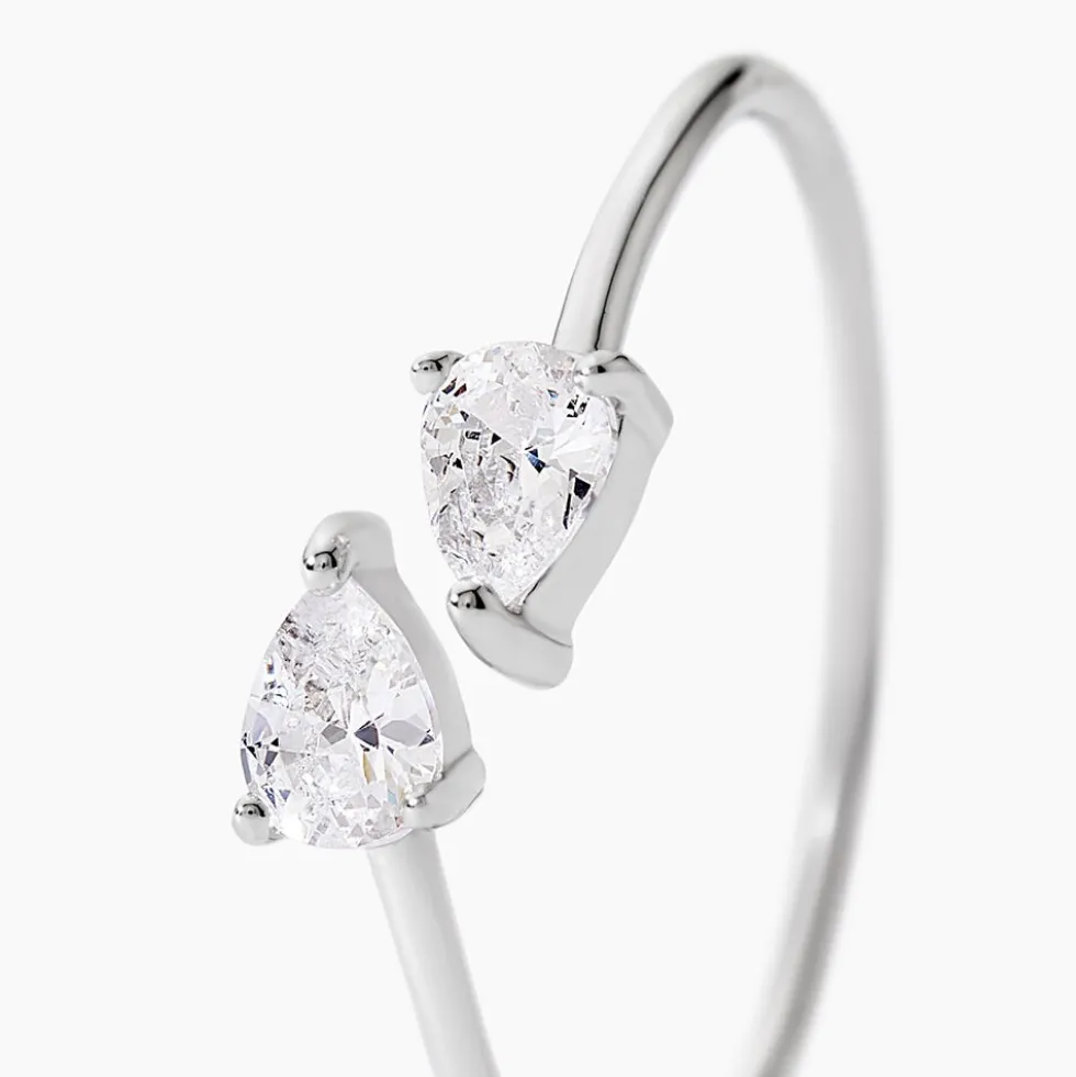 Bague Cinzia Argent Blanc Oxyde De Zirconium