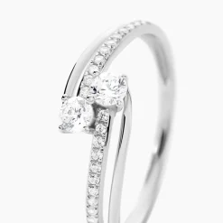 Bague Clarina Or Blanc Oxyde De Zirconium