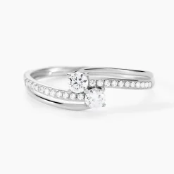 Bague Clarina Or Blanc Oxyde De Zirconium