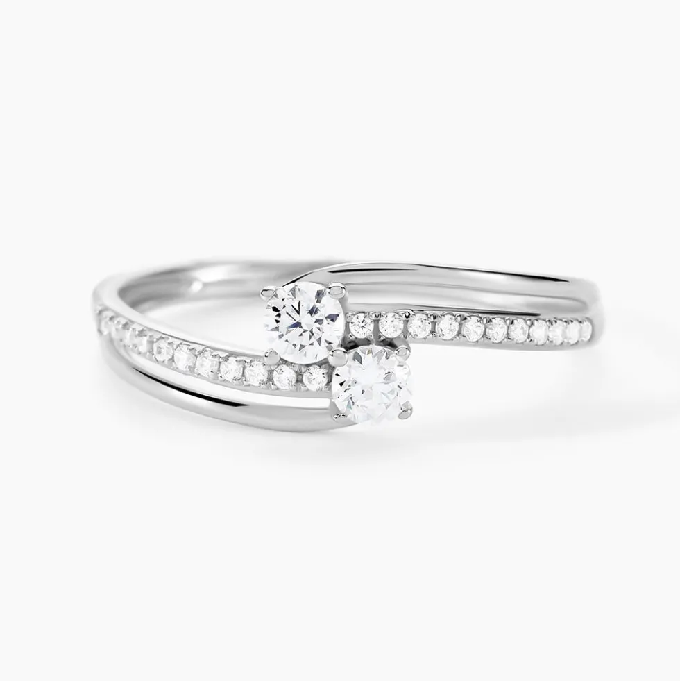 Bague Clarina Or Blanc Oxyde De Zirconium
