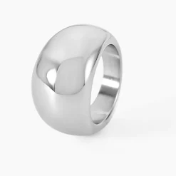 Bague Cleoria Acier Blanc