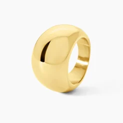 Bague Cleoria Acier Dore