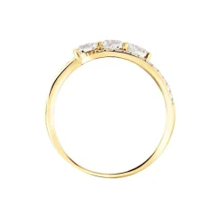 Bague Comete Or Jaune Oxyde De Zirconium