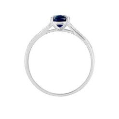 Bague Crista Or Blanc Saphir Et Diamant