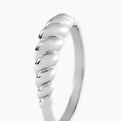 Bague Croissant Argent Blanc