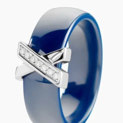 Bague Cronos Argent Blanc Céramique Oxyde