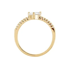Bague Crush Plaqué Or Jaune Oxyde De Zirconium