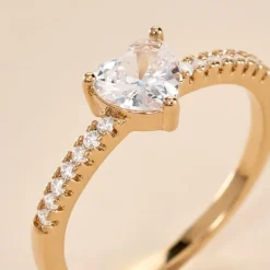 Bague Crush Plaqué Or Jaune Oxyde De Zirconium