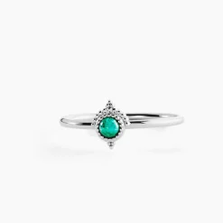 Bague Cyprien Argent Blanc Amazonite