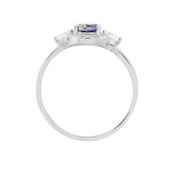 Bague Dally Or Blanc Oxyde De Zirconium Iolite